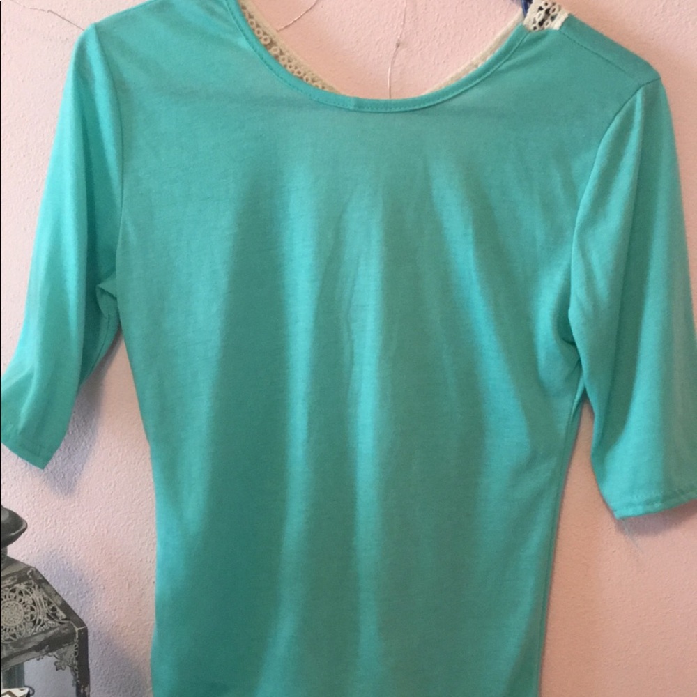 Blue laced shirt